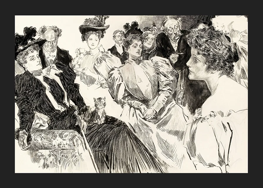 Tea Room By Charles Dana Gibson-12