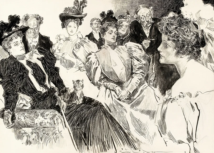 Tea Room By Charles Dana Gibson-12