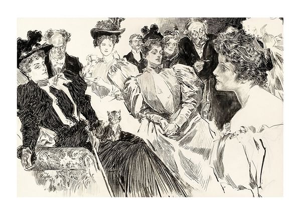 Plagát Tea Room By Charles Dana Gibson