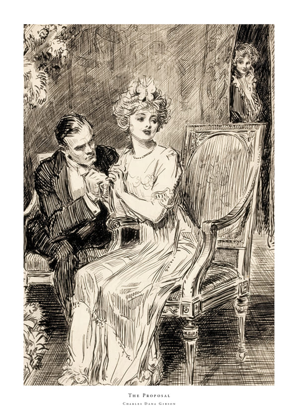 Plakatas The Proposal By Charles Dana Gibson