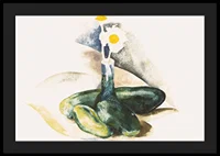 Cucumbers And A Flask of Daisies By Charles Demuth-6