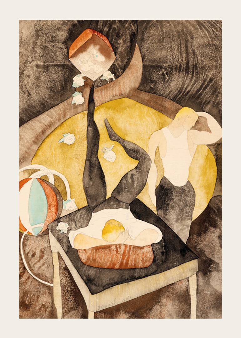 In Vaudeville Two Acrobat-Jugglers By Charles Demuth-12