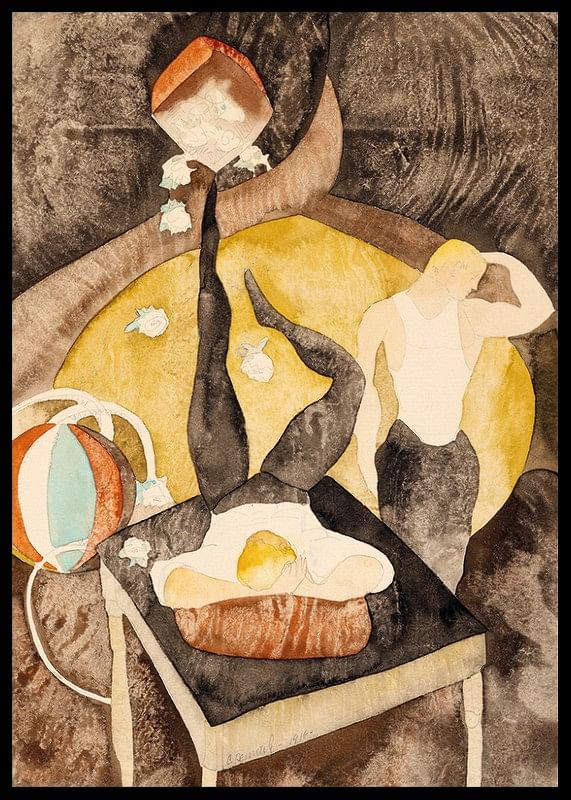 În Vodevil Doi acrobați-jongleri de Charles Demuth-12