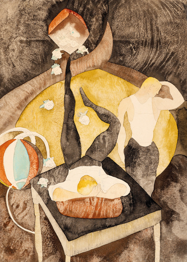 Im Vaudeville: Zwei Akrobaten-Jongleure von Charles Demuth-12