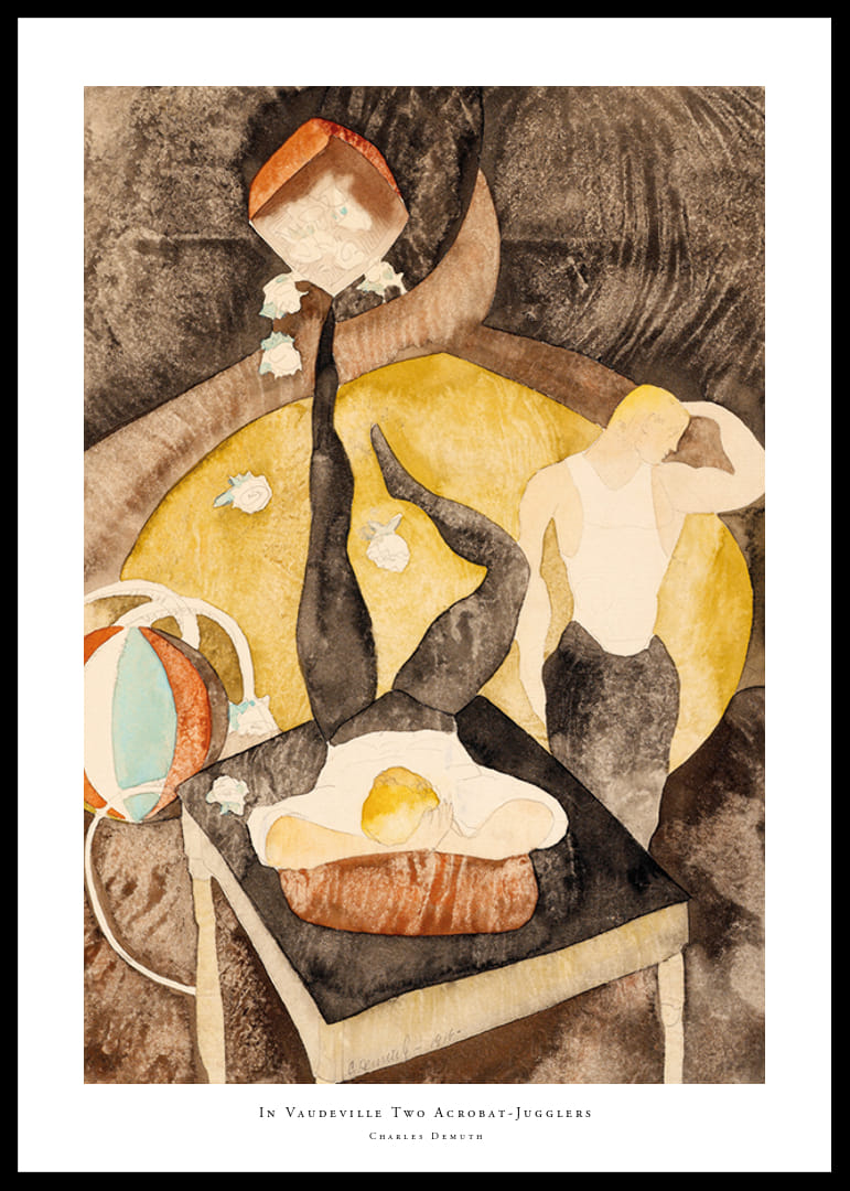 In Vaudeville Two Acrobat-Jugglers By Charles Demuth-12