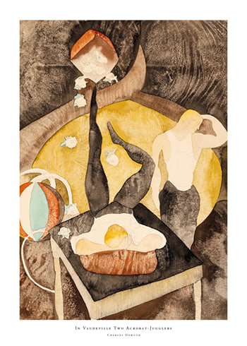 Poster In Vaudeville Two Acrobat-Jugglers By Charles Demuth