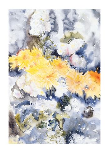 Poster Yellow And Blue By Charles Demuth