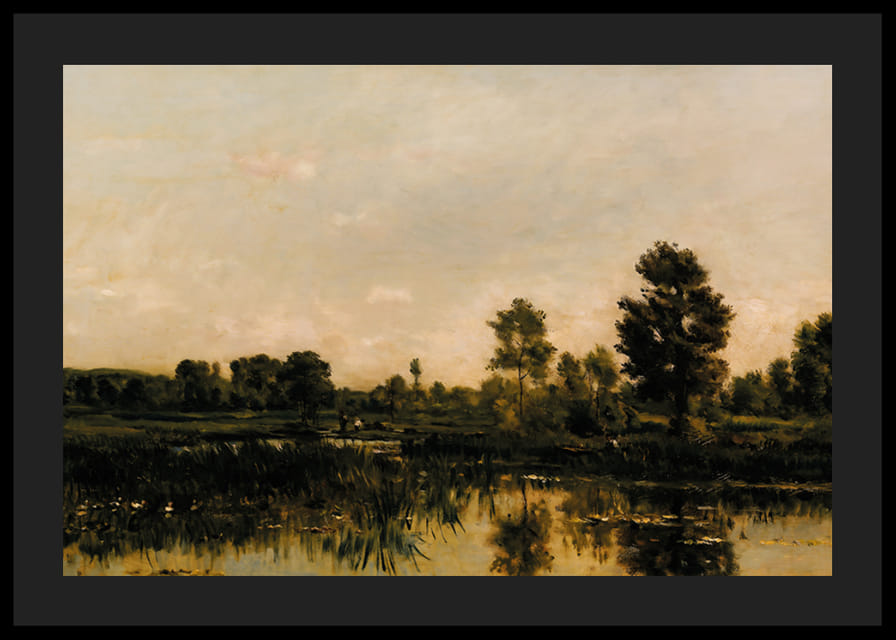 The Marsh By Charles Francois Daubigny-12