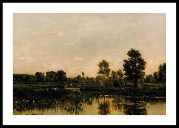Poster The Marsh By Charles Francois Daubigny