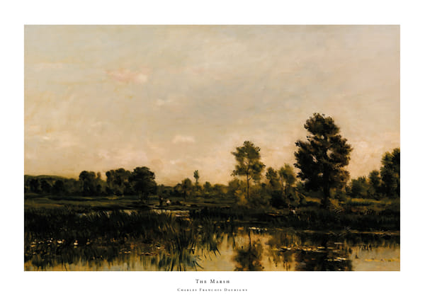 Plakatas The Marsh By Charles Francois Daubigny