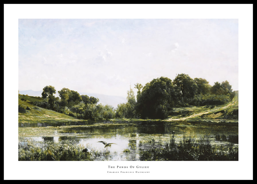 The Ponds Of Gylieu By Charles Francois Daubigny-12