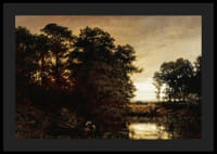 Waterside Landscape af Charles Francois Daubigny-6