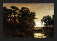 Waterside Landscape By Charles Francois Daubigny-7
