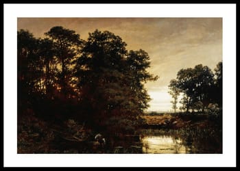 Poszter Waterside Landscape By Charles Francois Daubigny
