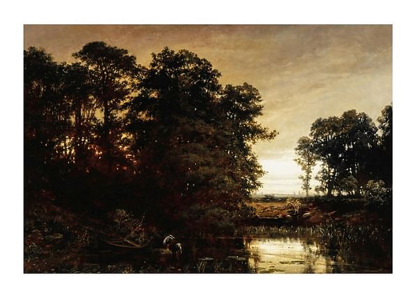 Plagát Waterside Landscape By Charles Francois Daubigny