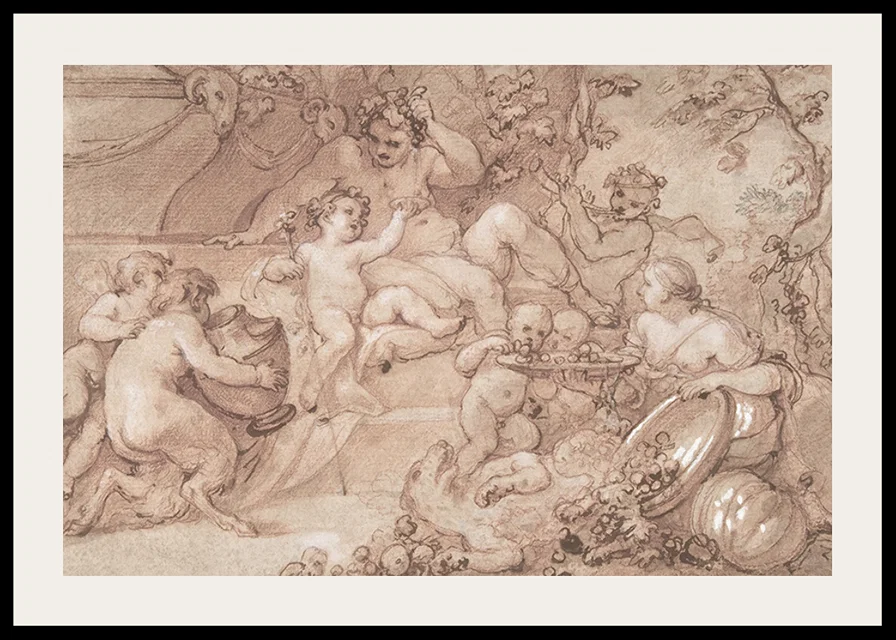 The Harvest Of Silenus By Charles Joseph Natoire-12
