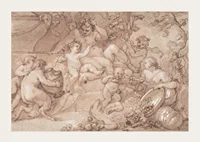 The Harvest Of Silenus By Charles Joseph Natoire-5