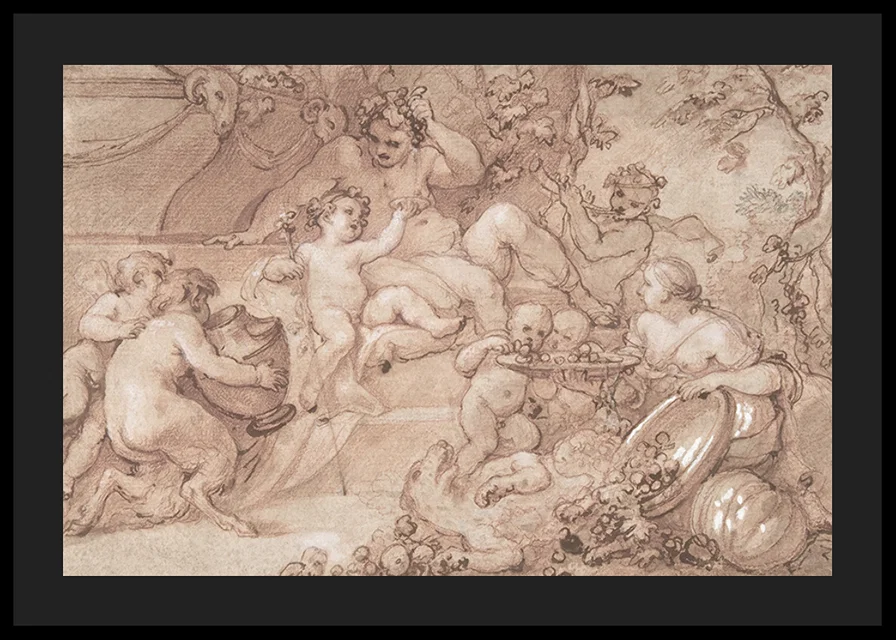 The Harvest Of Silenus By Charles Joseph Natoire-12