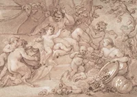 The Harvest Of Silenus By Charles Joseph Natoire-9