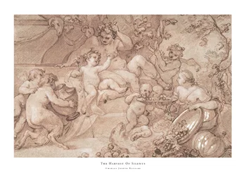 Poster The Harvest Of Silenus By Charles Joseph Natoire