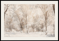 A winter poster capturing a frosty landscape with snow covered trees -2