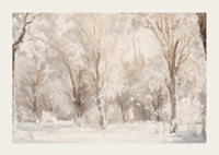 A winter poster capturing a frosty landscape with snow covered trees -3