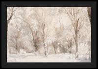 A winter poster capturing a frosty landscape with snow covered trees -4