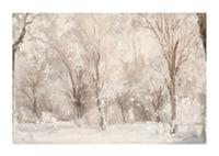 A winter poster capturing a frosty landscape with snow covered trees -1