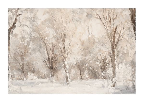 Plagát A Frosted Forest Scene
