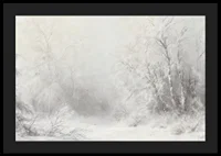 A winter poster that captures a peaceful, snow-covered landscape -4
