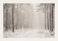 A winter poster showing a snow-covered path through a tranquil and dreamlike forest-3