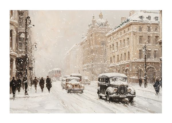 Plagát Classic City In Snow