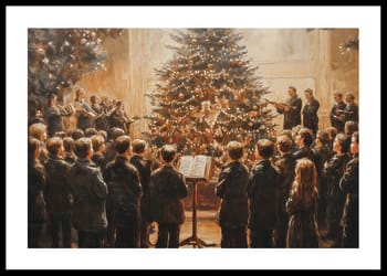 Poster Christmas Choir By The Tree
