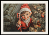 En juleplakat med en sjarmerende liten nisse -2