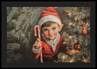 A Christmas poster with a charming little elf -4
