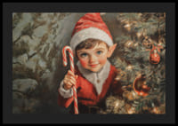 En juleplakat med en sjarmerende liten nisse -4