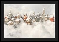 A poster of a snow-covered fairytale village that spreads Christmas magic and nostalgic winter charm-4