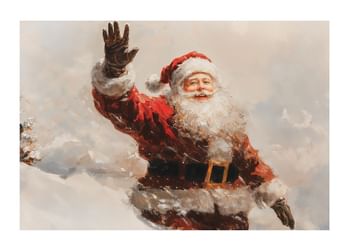 Poster Santas Joyful Wave