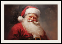 Een poster die de vreugde van Kerstmis verspreidt met het warme, lachende gezicht van de Kerstman-2