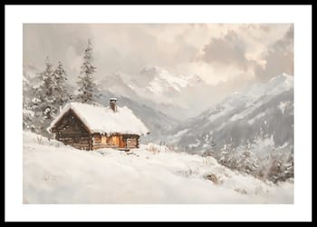 Poster Winter Cabin Retreat