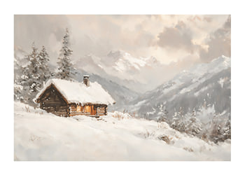 Poster Winter Cabin Retreat