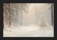 Un poster care surprinde liniștea și lumina magică a pădurii de iarnă-5