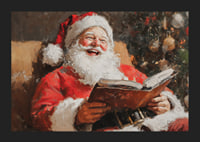 A poster that captures Santa's joy and the magic of Christmas in one laugh-filled moment-5