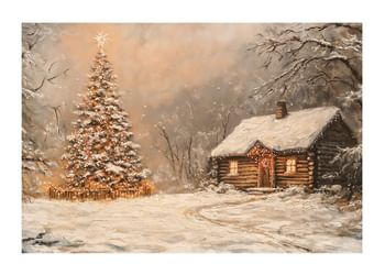 Plagát Cozy Cabin Christmas