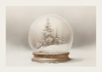 Un poster che cattura la quiete dell'inverno in una bellissima palla di neve-3