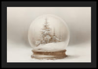 Un poster che cattura la quiete dell'inverno in una bellissima palla di neve-4