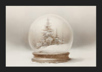 Un poster che cattura la quiete dell'inverno in una bellissima palla di neve-5