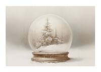 A poster that captures the stillness of winter in a beautiful snow globe-1