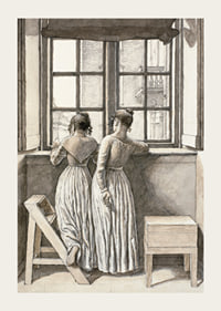 At A Window In The Artist’s Studio By Christoffer Wilhelm Eckersberg-5