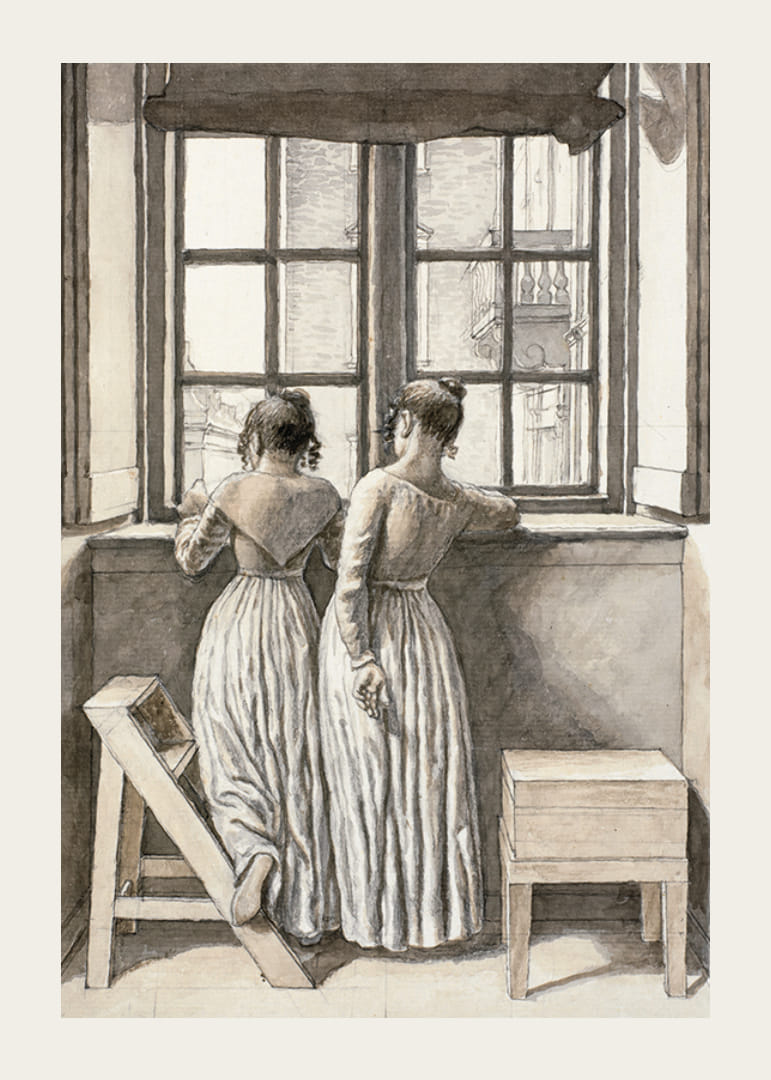 Pri okne v umelcovom štúdiu Christoffer Wilhelm Eckersberg-12